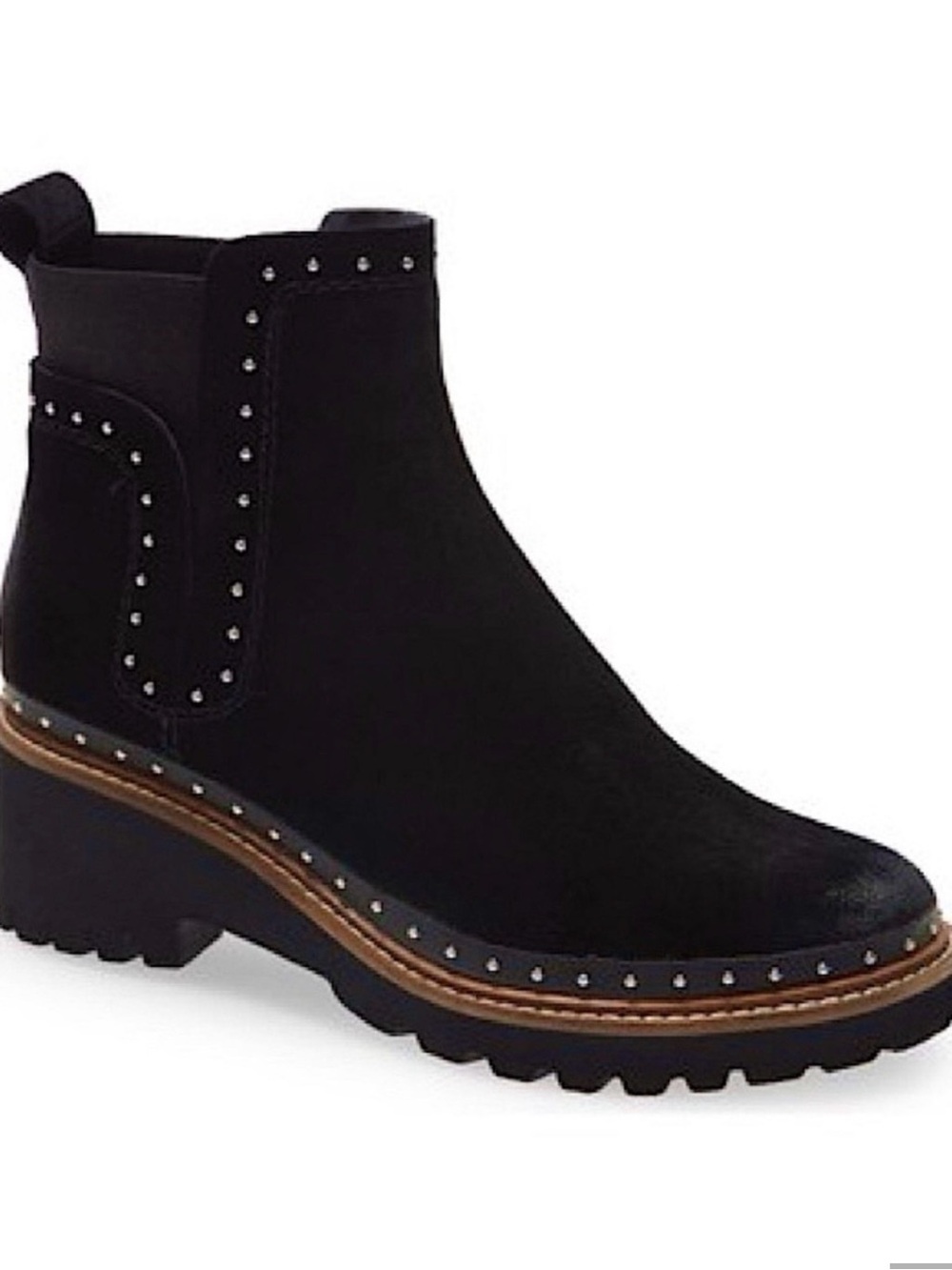 Dolce Vita Huey Women's Black Studded Chelsea Ankle Boot size 9
